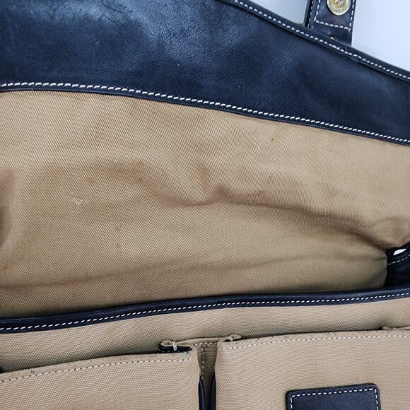 Vintage COACH Shoulder Bag Purse Canvas Brown Leather Crossbody Hipster FLAWS - Picture 8 of 16